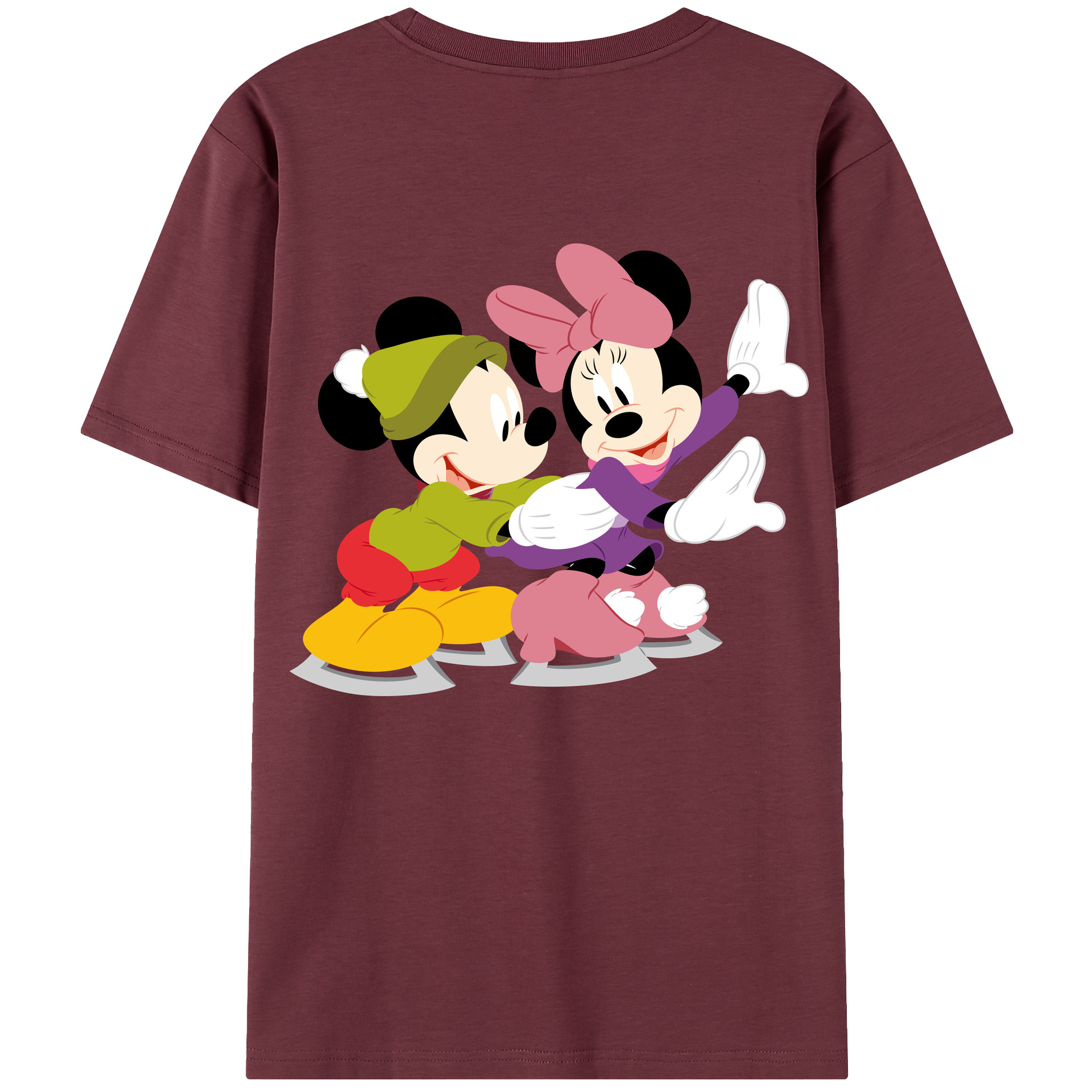 （画像用） ミッキーマウス Mickey Mouse 綿100％半袖Tシャツ（背面プリント）